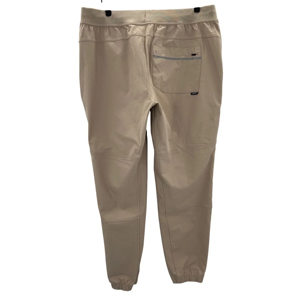 Legends Mens‎ Aviation Jogger Pants Khaki Tan Athleisure Streetwear Blokecore XL